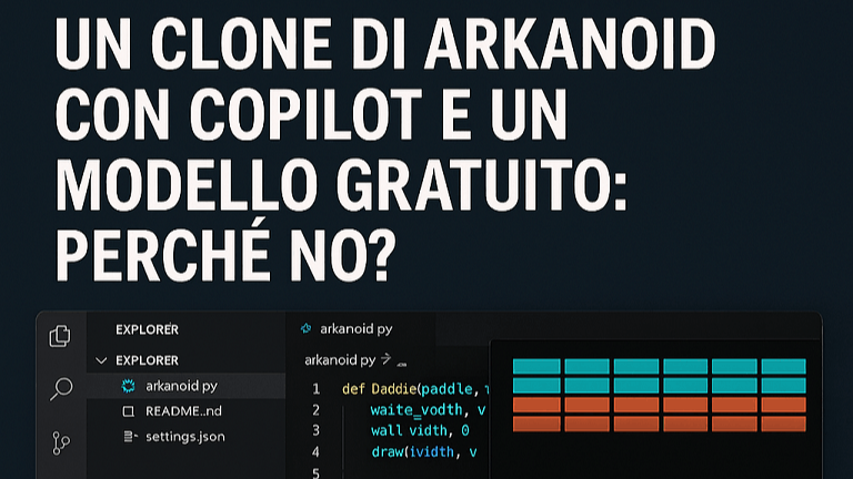 creare un gioco Arkanoid in vibecoding con copilot