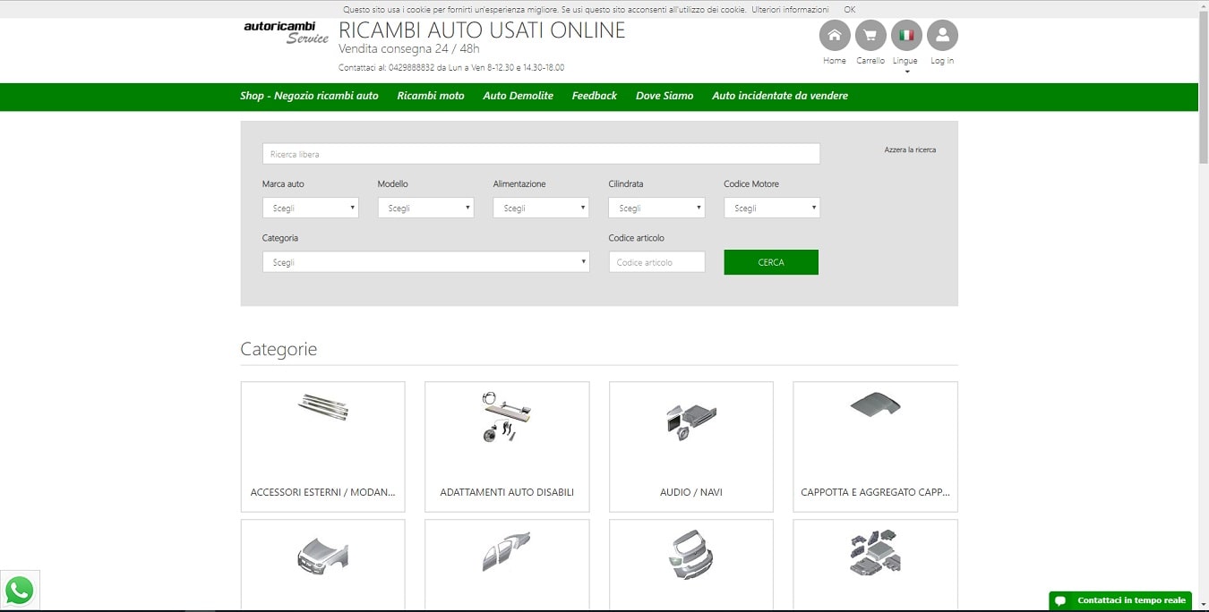 Programmatore freelance - Portfolio di Stefano Marchisio - autoricambiservice